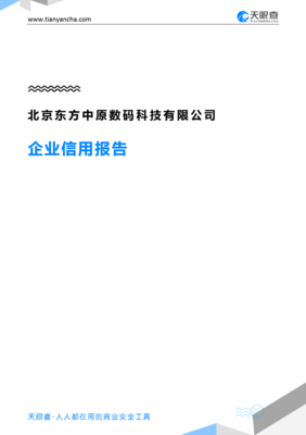 北京东方中原数码科技(企业信用报告)- 天眼查